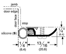 Pemko 297S Weatherstripping w/ Silicone Insert